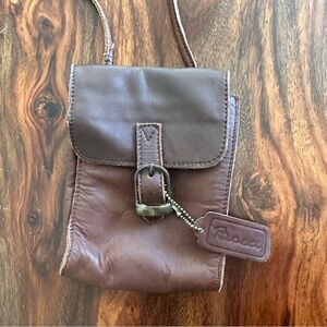 Bacci Brown leather Crossbody mini purse satchel